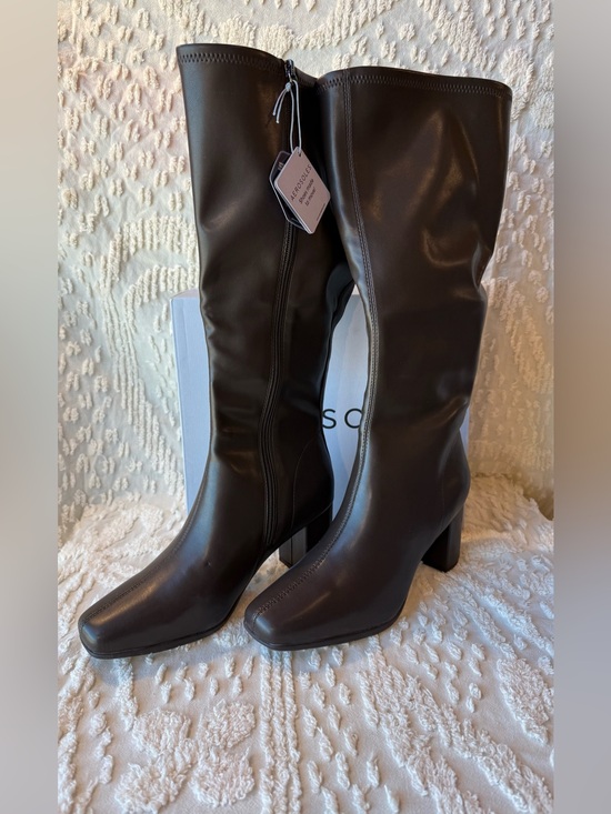 AEROSOLES Shoes - AEROSOLES Dark Brown Over-the-Knee Block Heel Boots #724